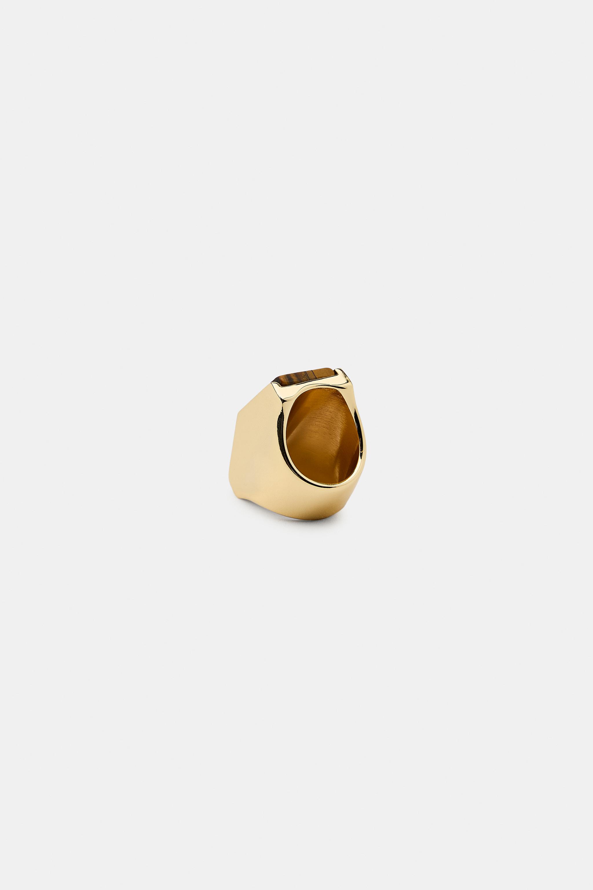 MAXI GEOMETRIC STONE RING